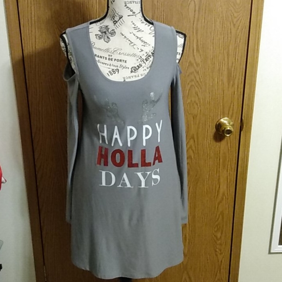 Derek Heart / LS Cold Shoulder Dress w/ Scarf Sz S - Picture 2 of 7